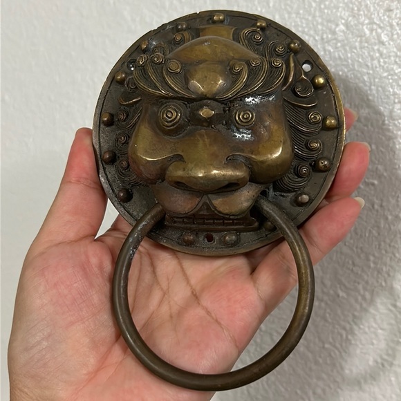 🖤Vtg Chinese Brass Door knocker - Picture 3 of 16